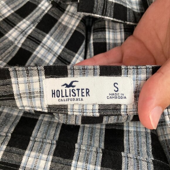Hollister Plaid Belted Waist Flattering Mini Dress Academia - Picture 3 of 14